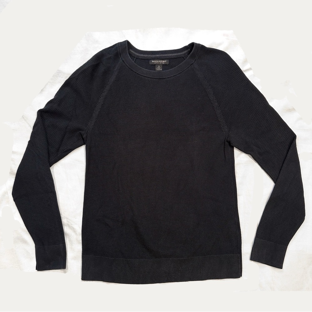 Men’s Supima Cotton Sweater - Black, Small